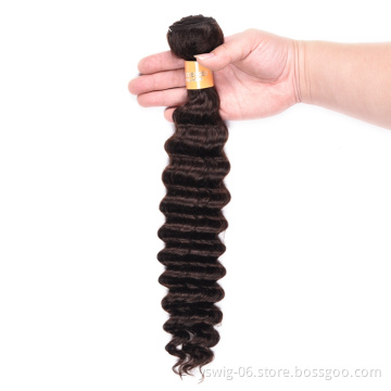 Wholesale Deep Wave Wholesale Virgin Hair Vendors Raw Remy Weave Human Hair Bundles With Closure Cuticle Aligned Virgin Hair